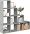 vidaXL - Kamerscherm - / - boekenkast - 4-laags - 131,5x29x131,5 - cm - hout - grijs