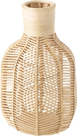 J-Line mand Fles - raffia - naturel