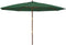 vidaXL - Parasol - met - houten - paal - 400x273 - cm - groen