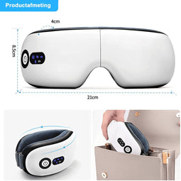 Relaxzone Draadloze Massagebril - Draadloos - Vibratie luchtcompressie warmte muziek (1 stuk)
