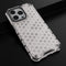 Lunso - Honinggraat Armor Backcover hoes - Geschikt voor iPhone 13 Pro - Wit
