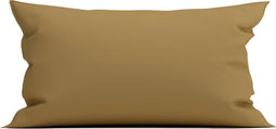 Yellow Kussensloop Percale - Kussenhoes van 40x80 cm - 1 stuk - 100% Katoen-Perkal - Bruin