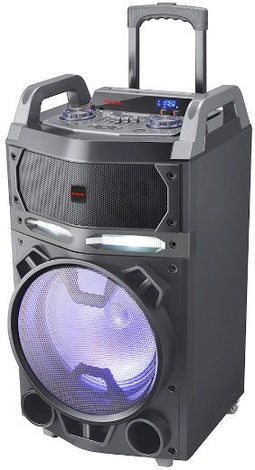 Aiwa The Thunder - Portable Trolley Speaker - 600W - Inclusief 2 draadloze microfoons