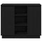 vidaXL - Dressoir - met - LED - Zwart - Eiken - 90x32x75 - cm - Gelaagd - Hout