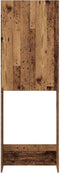 vidaXL - Wasmachinekast - 64x25,5x190 - cm - oud - houtkleurig