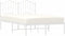 vidaXL - Bedframe - met - hoofdbord - metaal - wit - 120x190 - cm