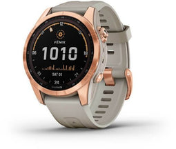 Garmin fēnix 7S Solar - Smartwatch - 1,2" scherm 42mm - Rosé Goud (Beige)