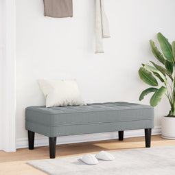 vidaXL - Ligbed - Lichtgrijs - 113x57x39 - cm - Stof