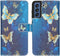 iMoshion Hoesje Geschikt voor Samsung Galaxy S21 FE Hoesje Met Pasjeshouder - iMoshion Design Softcase Bookcase - Blauw / Meerkleurig / Blue Butterfly