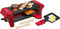 Bestron Mini Raclette, Gourmetstel voor 1 tot 2 personen, incl. 2 pannen & 2 houten spatels, met antiaanbaklaag, 350W, kleur: rood/zwart