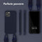 Selencia Hoesje Geschikt voor iPhone 12 Pro / 12 Hoesje Met Koord - Selencia Siliconen hoesje met afneembaar koord - Donkerblauw