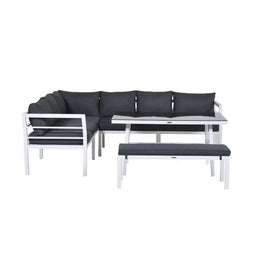 Garden Impressions Blakes Lounge Diningset - Mat Wit/Reflex Black