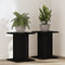vidaXL - Plantstandaard - 2 - stuks - Zwart - Eiken - 30x30x40 - cm - Engineered - Wood