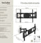 tectake® TV Beugel - TV-muurbeugel - Kantelbaar en Draaibaar - VESA max. 400x400 - Voor 81cm-254cm (32-100