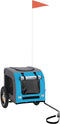 vidaXL - Hondenfietstrailer - oxford - stof - en - ijzer - blauw - en - grijs
