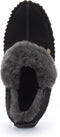 Warmbat Barrine - Dames Sloffen - Suède - Zwart - Maat 42