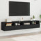 vidaXL - Tv-wandmeubels - 2 - st - 80x30x30 - cm - bewerkt - hout - zwart