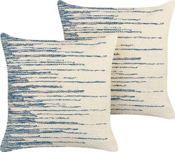 RIVINA - Sierkussen set van 2 - Beige - 45 x 45 cm - Katoen