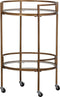 WOOOD Exclusive Zora Trolley - Metaal/Glas - Antique Brass - 79x50x50