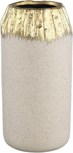 PTMD Bloempot Coira - 12x12x25 cm - Keramiek - Goud
