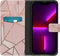 iMoshion Hoesje Geschikt voor iPhone 13 Pro Hoesje Met Pasjeshouder - iMoshion Design Softcase Bookcase - Roze / Pink Graphic