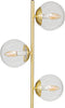 Atmosphera Lisa vloerlamp / staande lamp - Goud - H162 cm - Metaal