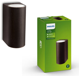 Philips Nightingale - Muurlamp - 2 lichtpunten - Bruin