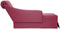 vidaXL - Chaise - longue - met - bolster - en - rechterarmleuning - fluweel - wijnrood