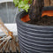 Capi Europe - Vaas elegant laag Row NL - 46x58 - Antraciet - Opening Ø38 - Bloempot voor binnen en buiten - Levenslang garantie - Breukbestendig - 100% Recyclebaar - CO2 Neutraal geproduceerd - KRWZ783