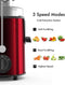 Royalty Line® PJ19001 Sapcentrifuge - Juicer Voor Groenten & Fruit - Juicers Met 1500ml Pulpcontainer & 450ml Sapbeker - BPA Vrij - 3 Snelheden - 700W - Rood