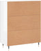 vidaXL - Dressoir - 69,5x34x90 - cm - bewerkt - hout - hoogglans - wit