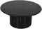 PTMD Neelim Black Marble Coffee Table Ribbed Base Round