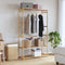 vidaXL - Kledingrek - met - schappen - 110x40x175 - cm - bamboe