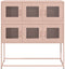 vidaXL - Dressoir - 100,5x39x107 - cm - koudgewalst - staal - roze