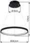 Ralph - LED hanglamp - Ø 38,5cm - Zwart