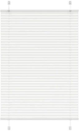 vidaXL - Plissé - rolgordijn - 90x100 - cm - stofbreedte - 89,4 - cm - polyester - wit