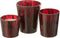 J-Line geurkaars Noa - Ruby Red - glas - rood - large - 60U