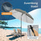 WOLTU GSS0007dgr01 Balkon parasol 135 cm - UPF 50+ UV bescherming - Kantelbaar 35 graden -