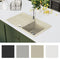 vidaXL - Gootsteen - enkele - bak - graniet - beige