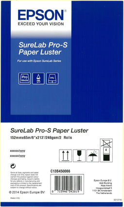 Epson SureLab Pro-S - Fotopapier Luster BP 6x65 (2 rolls)