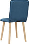 vidaXL - Eetkamerstoelen - 2 - st - stof - blauw