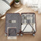 tectake® Kofferset - 13-delige Bagageset - 3 Stapelbare Koffers - TSA Cijferslot - Creme