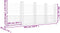 vidaXL - Schanskorf - U-vormig - met - 5 - palen - 500x20x200 - cm - ijzer