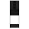 vidaXL - Wasmachinekast - 64x25,5x190 - cm - zwart - eikenkleur