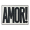 Schilderij Home ESPRIT Amor! Wit Zwart Modern 103 x 4,5 x 143 cm