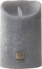 PTMD - 5 delige Led kaarsen set - RUSTIC SUEDE GREY- echte wax - bewegende vlam - timer functie