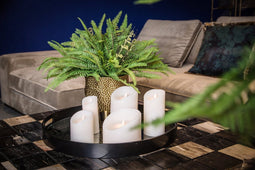 PTMD - 5 delige Led kaarsen set - WHITE - echte wax - bewegende vlam - timer functie