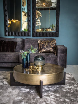 PTMD Ace Brass Salontafel - 98 x 98 x 38 cm - Aluminium - Goud