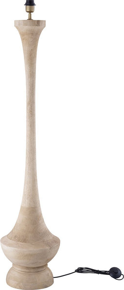 PTMD Ahid Natural Mango Wood Classic Floor Lamp Round