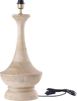 PTMD Ahid Natural Mango Wood Classic Table Lamp Round